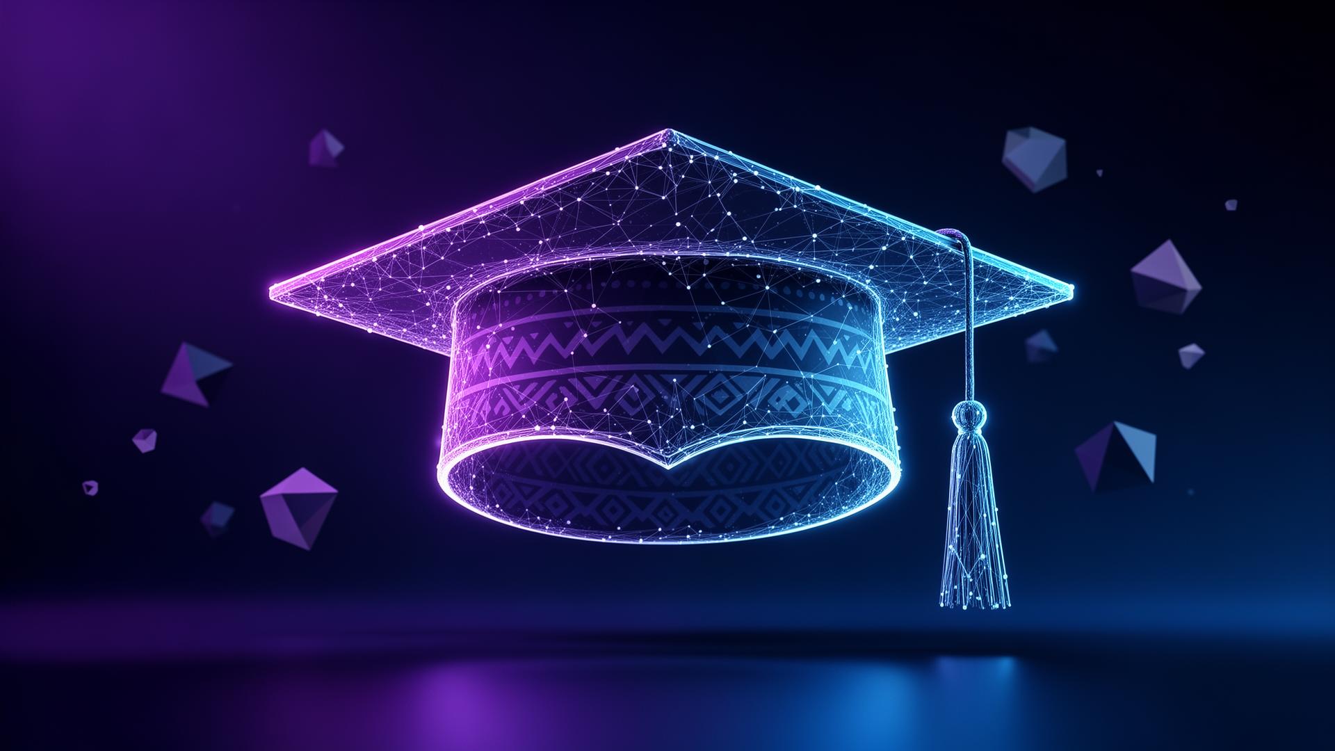 AI and education abstract illustration
